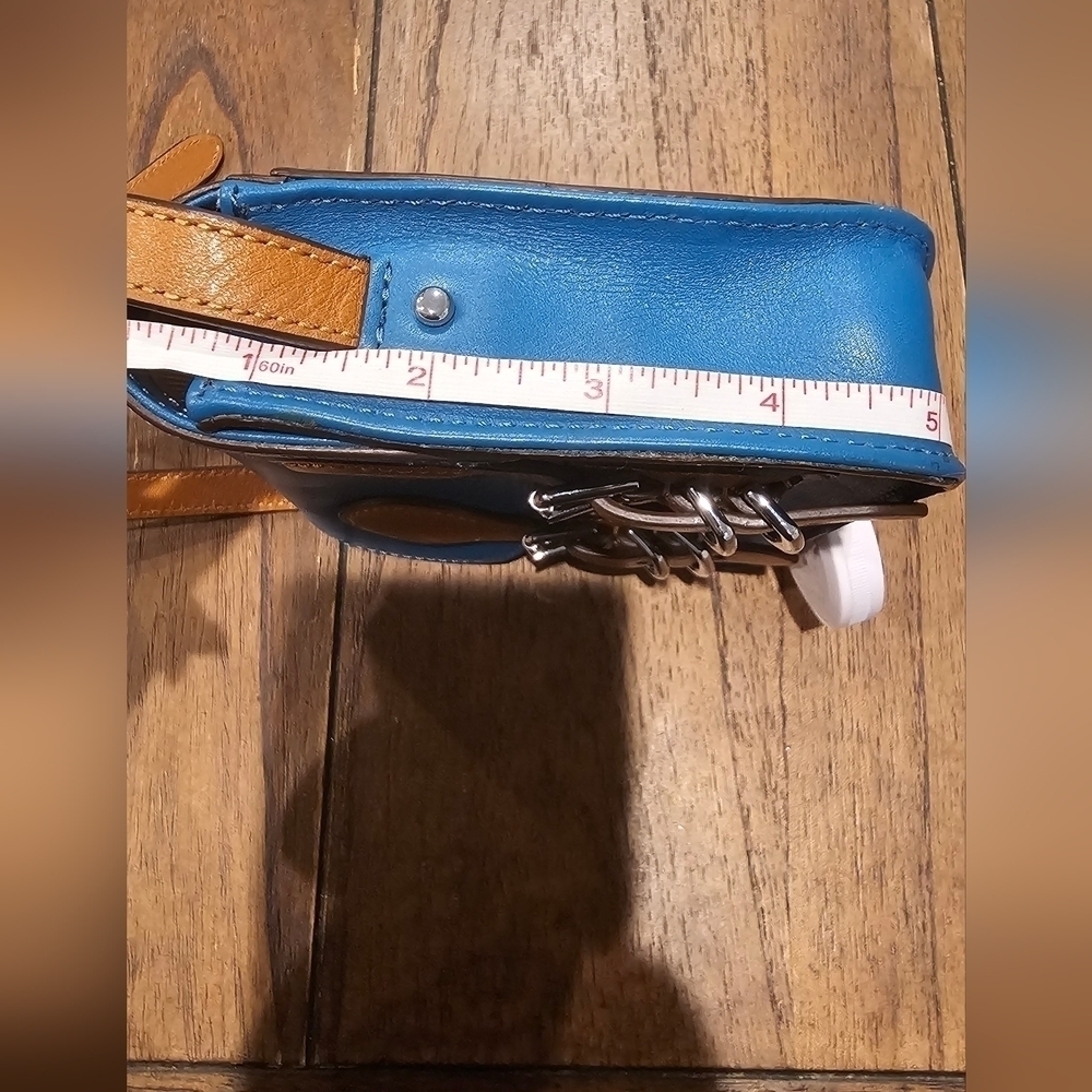Ralph Lauren Blue Leather Mini Messenger Crossbody Bag - Picture 8 of 15
